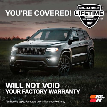 K&N Cold Air Intake System: High-Flow Air Filter, Increase Performance & Towing: Compatible with 2016-2026 JEEP/DODGE: Durango, Grand Cherokee, Grand Cherokee WK, 77-1572KS - style: Metal