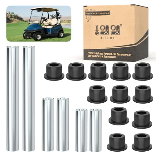 10L0L Complete Golf Cart Bushing Sleeve kit for Club Car Precedent 2004-up Golf Cart, Replace OEM 102506601 102506301 102506401 102287401 102288101 102287601 102287701 - style: Front