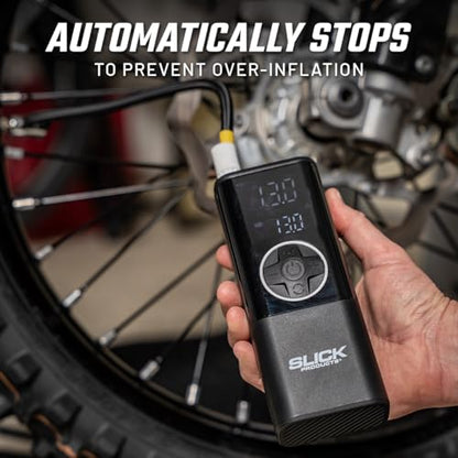 Slick Products Portable Air Pump Tire Inflator & Air Compressor - 150 PSI