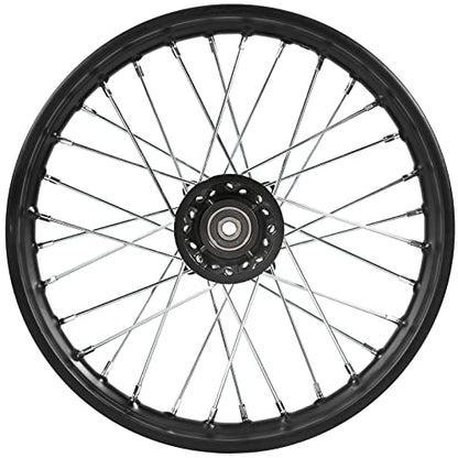 Trkimal Front Wheel Rim Hub for Motocross Off Road Dirt Pit Bike (60/100-14 (12mm Bearing)) - size: 60/100-14 (12mm Bearing)