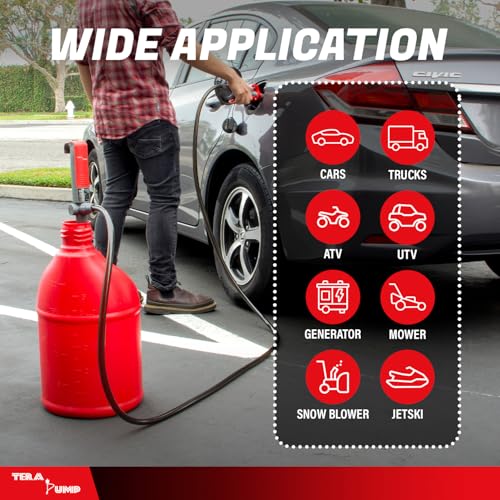 TERA PUMP Fuel Transfer Pump w/Flow Control Nozzle & Telescopic Tube - style: 10 ft Stick Pump (D)
