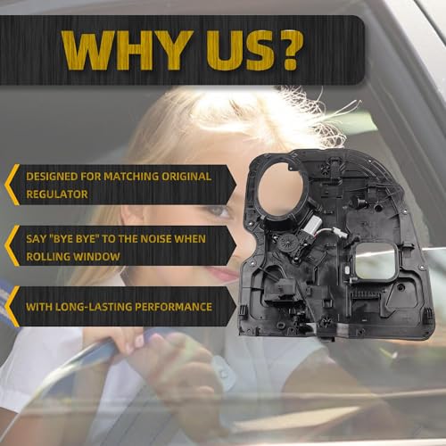 Dasbecan Rear Left Window Regulator with Motor Compatible with Ram 1500