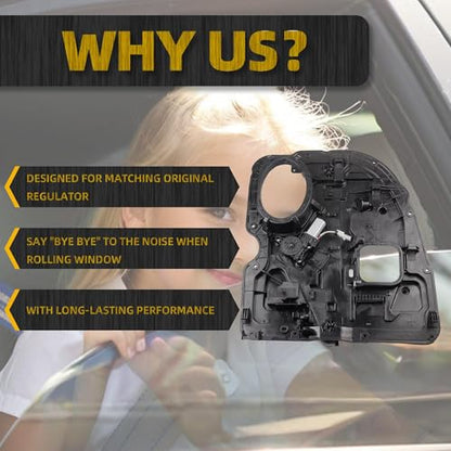 Dasbecan Rear Left Window Regulator with Motor Compatible with Ram 1500