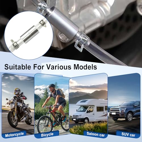 2 PCS Brake Bleeder Hose, One Way Check Valve Tube Bleeding Tool for Motorcycle Clutch, Brake Bleeder Kit Hydraulic System Clutch Brake Exhaust Parts, Motorbike Accessories