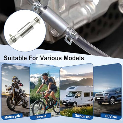 2 PCS Brake Bleeder Hose, One Way Check Valve Tube Bleeding Tool for Motorcycle Clutch, Brake Bleeder Kit Hydraulic System Clutch Brake Exhaust Parts, Motorbike Accessories