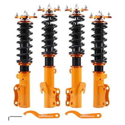 maXpeedingrods Coilovers for Toyota Camry ACV30/MCV30 2002-2006, 24 Levels Adjustable Damper Coilovers Suspension Kit, Height Adjustable Lowering Kit by 1-3" Gold