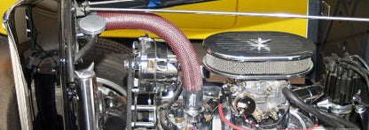 Hose Candy 309050005 Black Carbon Fiber Upper Radiator Hose Skin Kit with Black Heat Shrink - color: Black