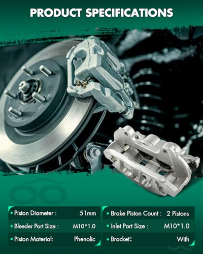 SCITOO 2PCS Front Brake Calipers Assembly w/Bracket For Dodge - size: Front[18B5402A & 18B5403A]