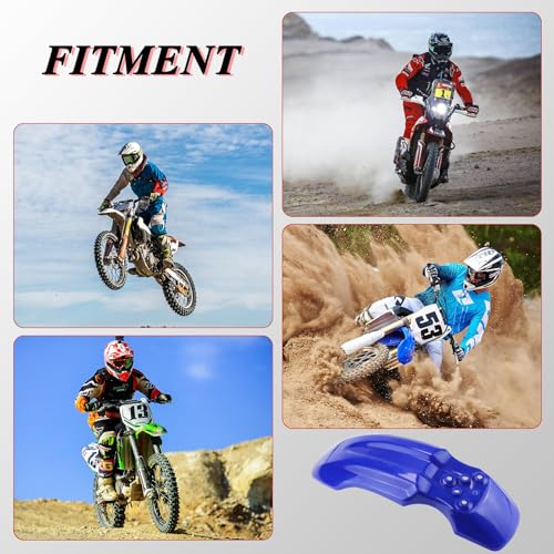 Plastic Front Wheel Mud Guard Motorcycle Fender Protector Blue - color: Blue