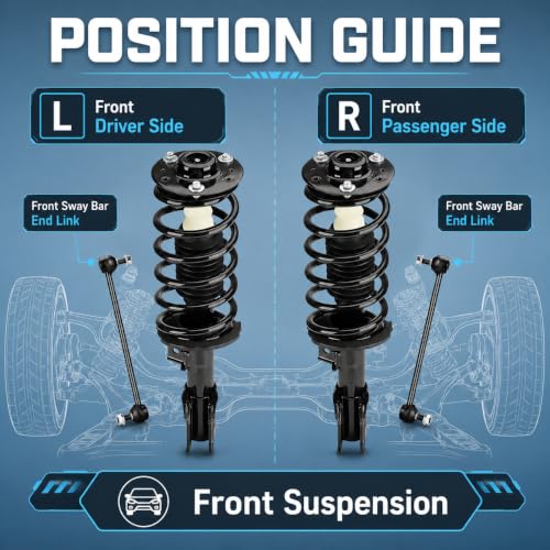 4PCS Front Strut Kit fit for Chevy Equinox GMC Terrain 2010-2017 - size: Fit for Equinox 10-17 4x Struts Assembly (170)