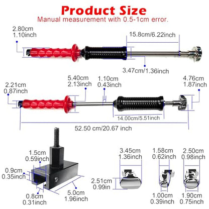 WOYO PDR200 PDR Slide Hammer Dent Puller with Cold Glue & 3pcs Stainless Steels Tabs & Long Tabs Adapter & 2pcs Handle Cover, Car Dent Removal Tool Automotive Repair Dent Kits
