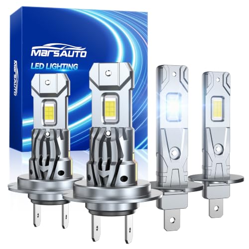 Marsauto M1S H1+H7 180000LM Fanless LED Bulbs 6000K Cool White, 4-pack - color: SUPER 6000K WHITE, size: H1+H7