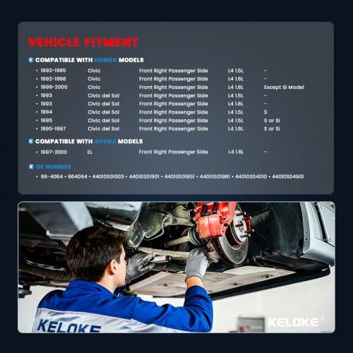 KELOKE CV Axle Shaft Assembly Compatible with Honda & Acura - size: Front Right Passenger Side