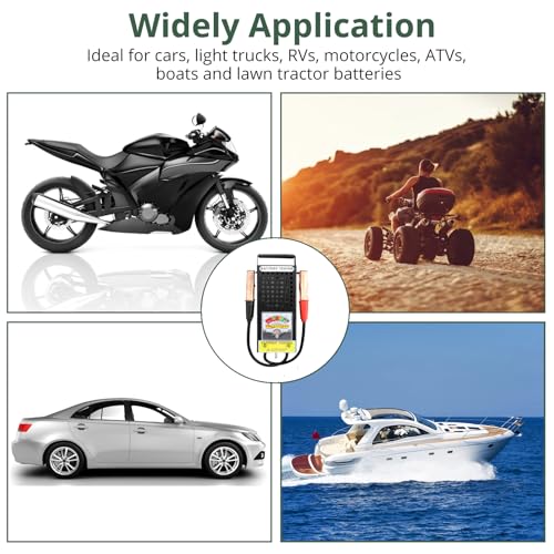 AUTTGINN Battery Load Tester, 6V 8V 12V 16V Motorcycle Car Battery Tester Alternator Load Tester and Voltmeter Tester for Cars,Golf Cart - size: POINTER