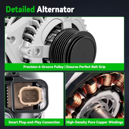 11775N New Alternator Fits for Honda Odyssey 2014-2017 3.5L V6,130A - size: 11775N