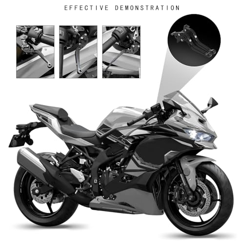 MFGZD for R1 Black Motorcycle Brake Clutch Levers Foldable Extendable Long - style: R1 Black