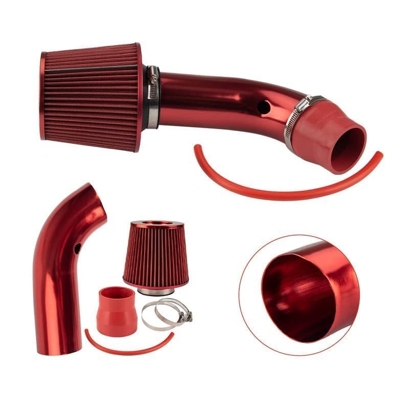 PHILTOP 3" Universal Cold Air Intake Kit (Red) - color: Red, size: Universal Cold Air Intake Kit Red