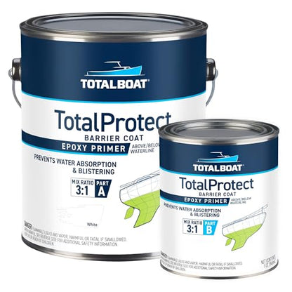 TotalBoat TotalProtect Marine Barrier Coat Epoxy Primer - White Gallon - color: White, size: 128 Fl Oz (Pack of 1)