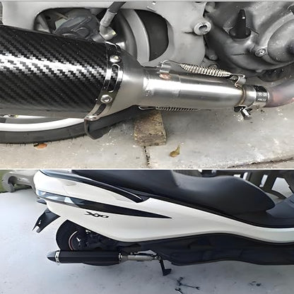 Motorcycle 32-51mm Exhaust Middle Link Pipe Adapter Universal Adjust Tube,for Piaggio Beverly X10 MP3 125-300L Off-Road Scooter ATV Mped (G)