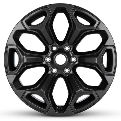 Wheel 22x9 in Aluminum Rim 6 Lug 139.7mm 19mm Offset 77.8mm CB| Painted Black finish Fits 2020-2024 Dodge Ram 1500 | New OEM Surplus | 5YD62TRMAB - size: 22x9 - OEM Surplus