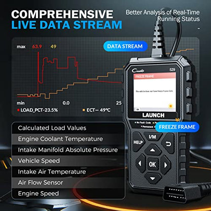 Launch CR529 OBD2 Diagnostic Scan Tool Code Reader for Car After 1996