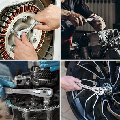 Amazon Basics Mechanic's Socket Tool Set With Case, Metric Sizes, 145-Piece - size: 145 Piece