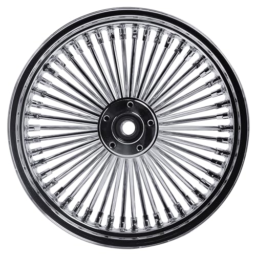 FatFlex 16" Rear Wheel Chrome Fat Spokes 3.5" Rim - color: 16" x 3.5" Chrome+Chrome+Chrome(NON-ABS)