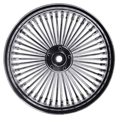 FatFlex 16" Rear Wheel Chrome Fat Spokes 3.5" Rim - color: 16" x 3.5" Chrome+Chrome+Chrome(NON-ABS)
