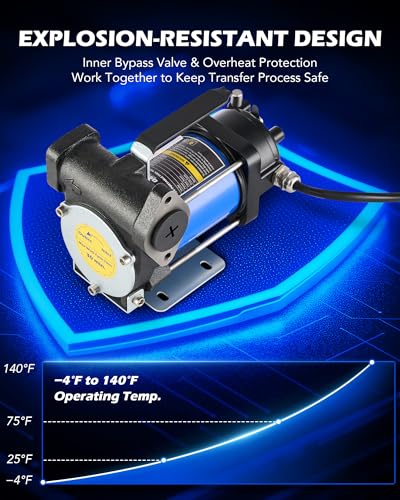 OMT 12V Electric Gasoline Transfer Pump Kit,15GPM Diesel Fuel Transfer Pump - color: 15GPM Gas Pump Kit