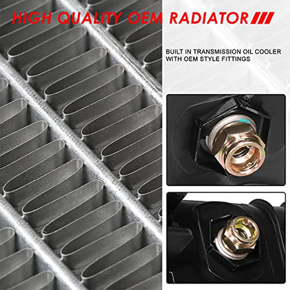 Auto Dynasty Radiator Compatible with 2005-2013 Chevy Silverado GMC Sierra 1500/1500 Classic 4.3L, DPI 2946 Factory Style 1-Row Cooling Radiator, Aluminum Core