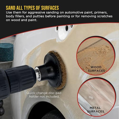 Dura-Gold 2" Diameter Surface Conditioning Discs Brown Coarse Sanding Grit - style: Coarse