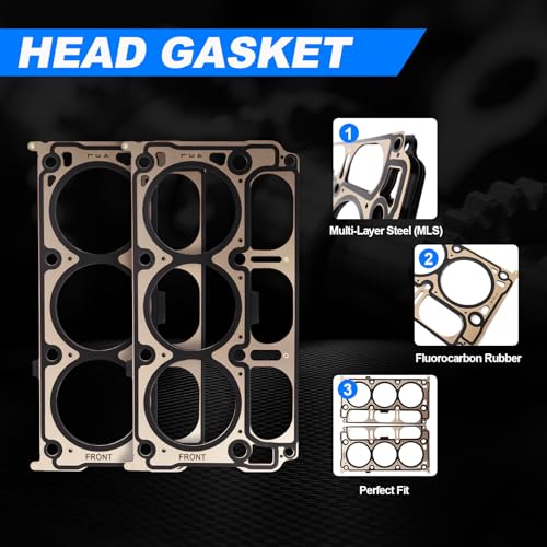 4.3 NON AFM DOD Kit w/Camshaft, Lifters, Head Gasket & Bolt, Compatible with 2014-2020 Chevy Silverado 1500, GMC Sierra 1500 4.3L V6 HGS4243 12633773