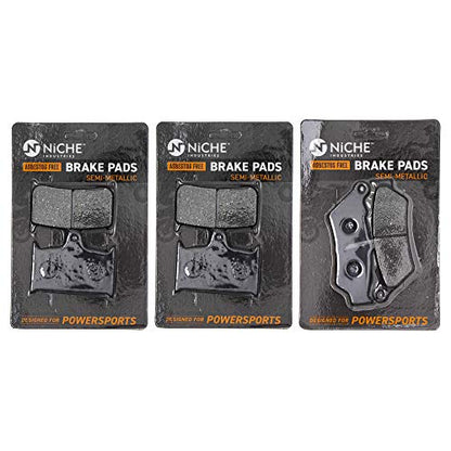 NICHE Front Rear Brake Pad Set for Triumph T2020393 T2020245 Semi-Metallic - size: Semi-Metallic