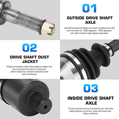 Front Rear Left Right ATV CV Axles shaft Assembly Set for Polaris Ranger 900 Crew/XP 2014-2018, for Ranger XP 1000/Crew XP 1000 2017-2018, Ranger Diesel Crew 2015-2017- Full Set - size: 4 * CV Axle(2 * Front CV Axle & 2 * Rear CV Axle)