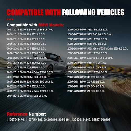 Thermostat Housing Assembly Compatible with BMW E60 525i 528i 530i 535i,E90 323i 328i 330i 335i,E82 E92,X3 2007-2011,Z4 2006-2016,2.5L 3.0L 4.4L,Thermostat for Car OEM# 11537549476 - size: 902-816