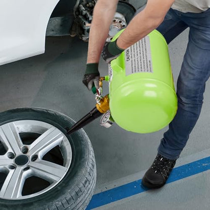 TUFFIOM 5 Gallon Air Tire Bead Blaster Seater w/Pressure Gauge & Handle, Wheel Seating Tool Inflator Tank for Truck ATV, 85-116PSI Operating Pressure, Green - color: Green
