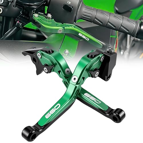 Brake Clutch Lever Set for Ninja 650 EX650, Adjustable (Green) - color: Green