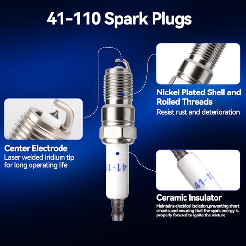 41-110 Iridium Spark Plugs & M8-48322 Wires, Compatible with Chevy GMC V8 - size: Standard Plugs+Wires