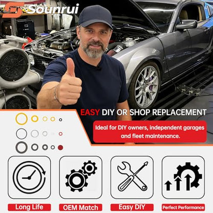 37-485 Carburetor Rebuild Kit Compatible with Holley 4150 4150C, 600-850 CFM Double Pumper 4 Barrel – Includes Gaskets, O-Rings, Diaphragms, Needle & Seats, Power Valve