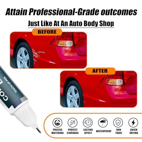 Car Touch Up Paint(R-513 Rallye Red) for Honda OEM Color Match - color: Rallye Red(R-513) for 2001-2026 CIVIC/2026 Prelude