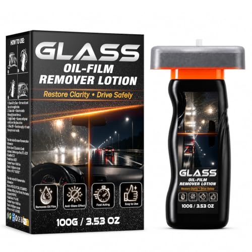 Oil Film Remover for Car Windshield, Automotive Glass Cleaner for Windows