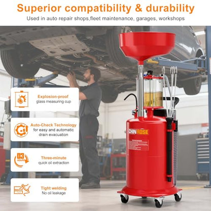 Waste Oil Drain Tank 18.5 Gallons - size: AB5701-Red