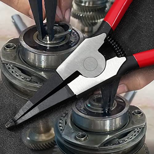 2 Pcs Heavy Duty Lock Ring Pliers Set, Angle Tip - size: 8" & 11" Angle Tip