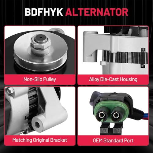BDFHYK 55A High Output Alternator 12V 55A 1-Groove Pulley Counterclockwise