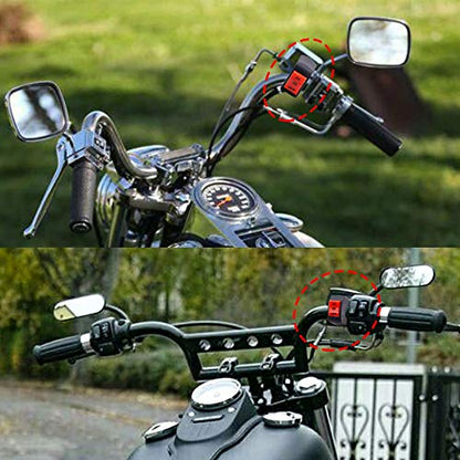 Motorcycle Handlebar Fog Light Spotlight Switch, Universal 7/8 inch Driving Foglight ON/ON/Off 3 Wires Handlebar Mount Switch