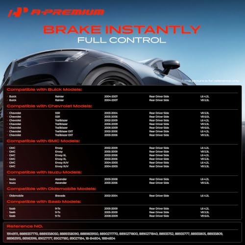A-Premium Rear Left Driver Disc Brake Caliper with Bracket - style: Rear Driver Side