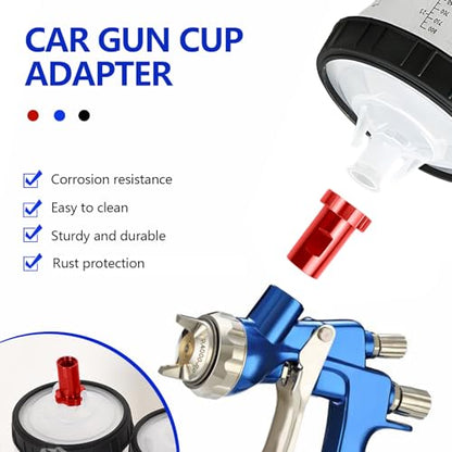 Hovom Car Spray Gun Cup Adapter, M16×1.5 Female Adapter, Red - color: Red+Internal Thread