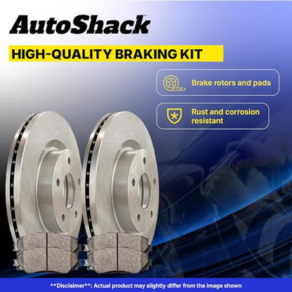 AutoShack Front & Rear Brake Rotors & Ceramic Pads for Highlander 2007