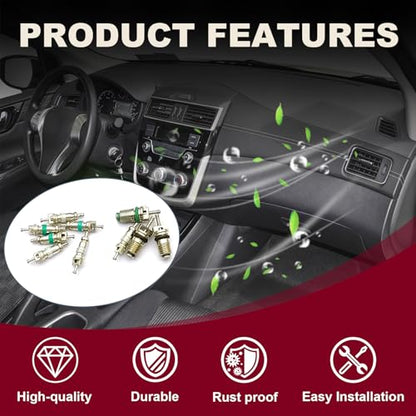 39PCS HVAC Car AC Valve Core Tool Kit with Remover Installer for R12 R134a Refrigeration Systems Includes Schrader Valve Cores Seal Caps and Tire Valve Stem Cores