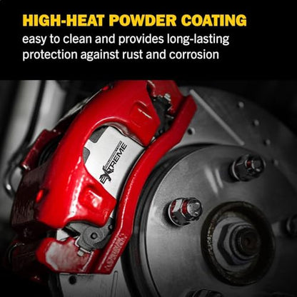 PowerStop Front Red Powder Coated Brake Caliper Pair for Acura ILX 2013-15 |Honda Accord 2003-17 |Civic 2013-21 |CR-Z 2016 |Fit 2013-14 - High-Temp Brake Caliper Upgrade, S2660